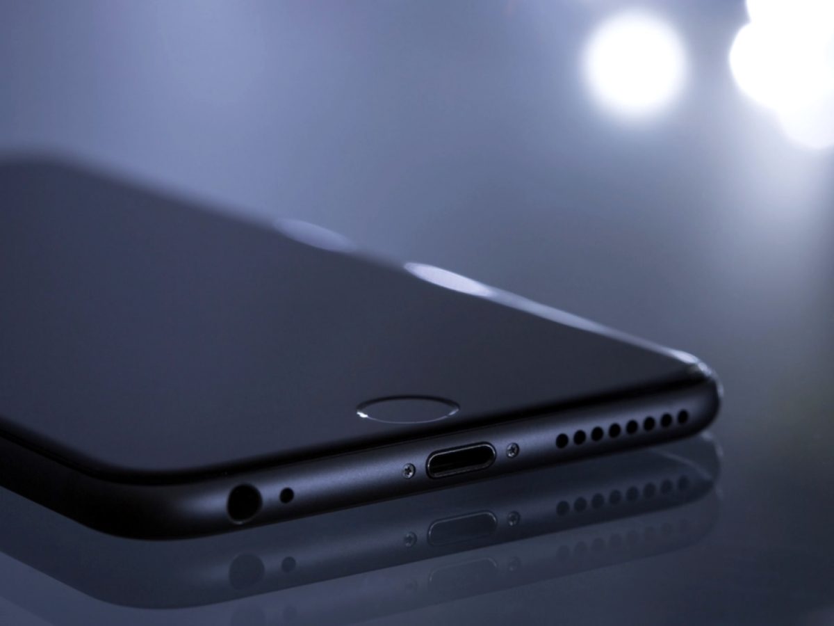 Close-up of a smartphone edge